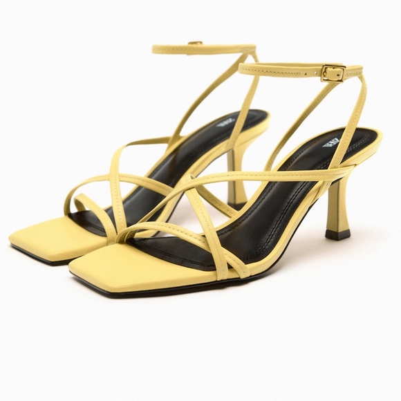 Zara Shoes Sale Zara Strappy Heeled Leather Sandals Sale Poshmark